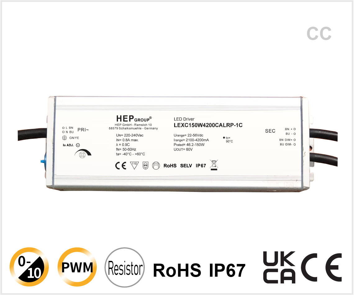 LEXC 150W 2100-4200mA 1-10V-Dim